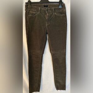 Mother corduroys in army green